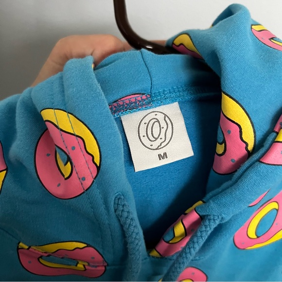 Vintage Odd Future Tyler the Creator Donut All Over Blue Hoodie OFWGKTA - Picture 4 of 4